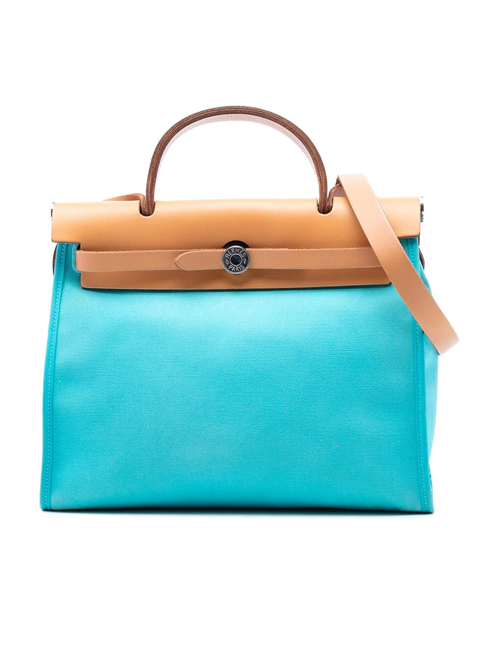 Hermes Herbag Zip Leather And Toile 31 #274673H22B